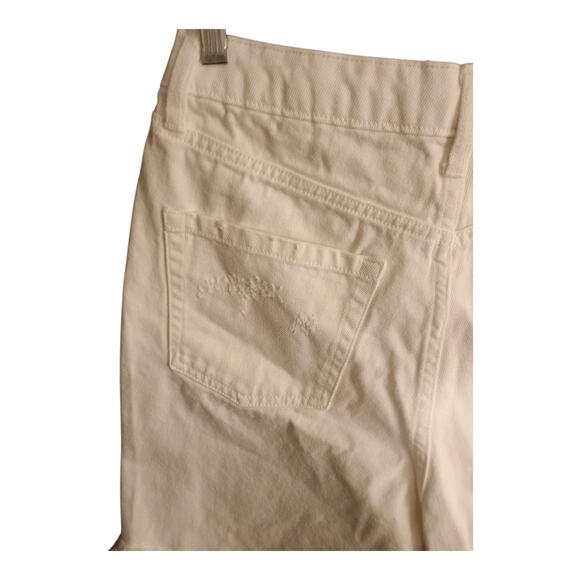 Wild Fable High Rise Bermuda Shorts Destressed Raw Hem Button Fly Women's Sz 4 - Picture 5 of 10